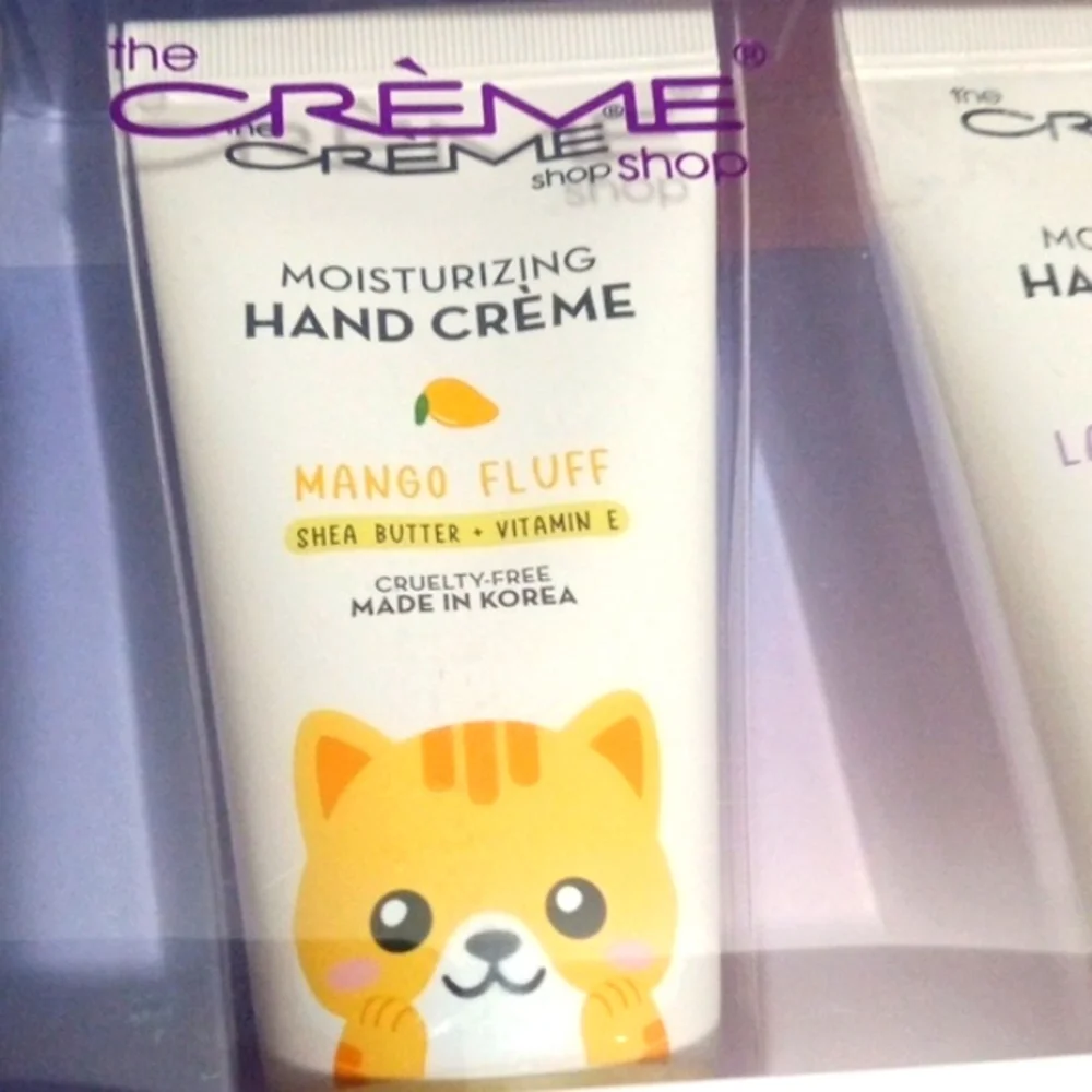 THE CRÈME SHOP HAND CRÈME TRIO - PEACH, MANGO, LAVENDER SHEA BUTTER LOTION NWT